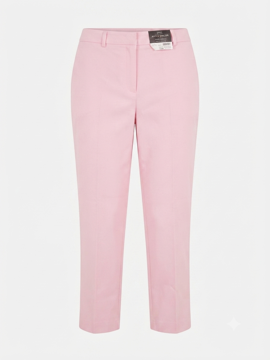 Baby Pink Petite Tailored Cropped Trouser