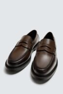 Brown Leather Penny Loafers