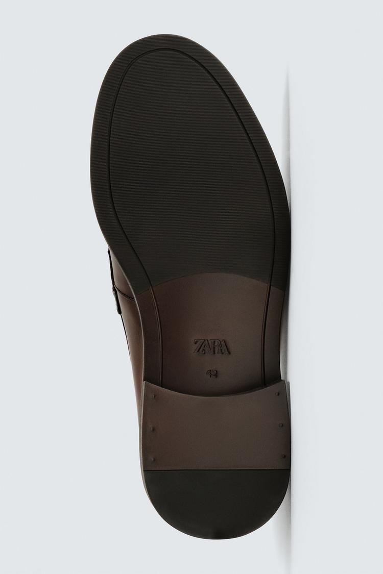 Brown Leather Penny Loafers - Image 4