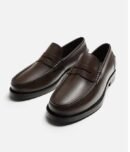 Dark Brown Leather Loafers