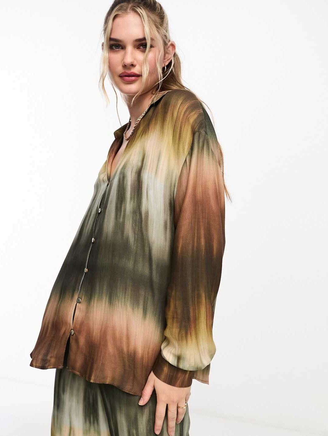 Forest ombre tie-dye shirt