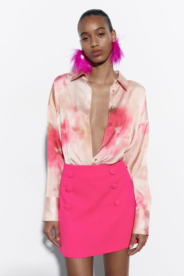 Pink Peach Tie And Dye