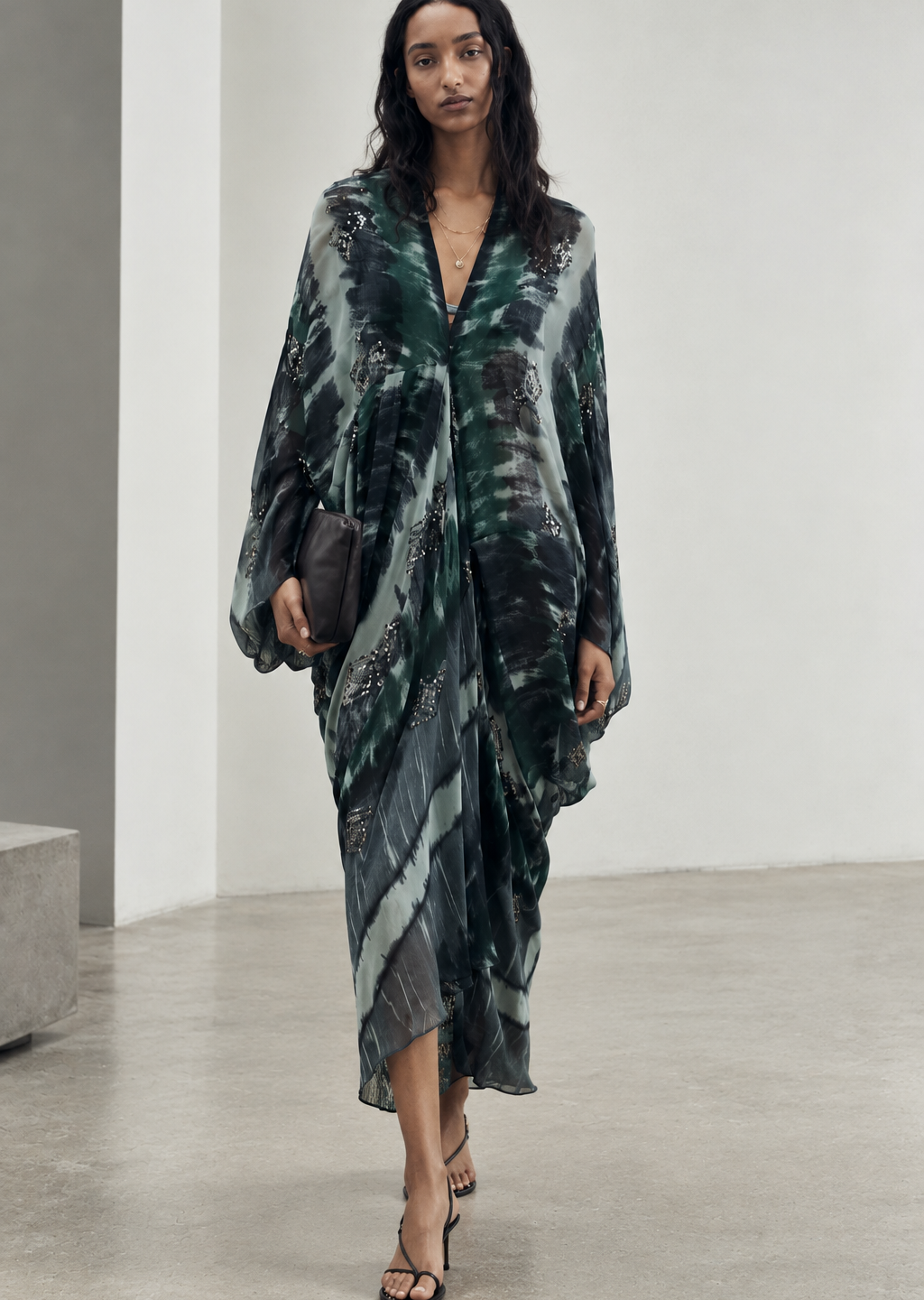 Draped Kaftan Style Dress
