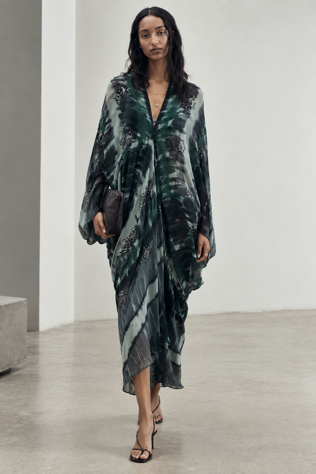 Draped Kaftan Style Dress