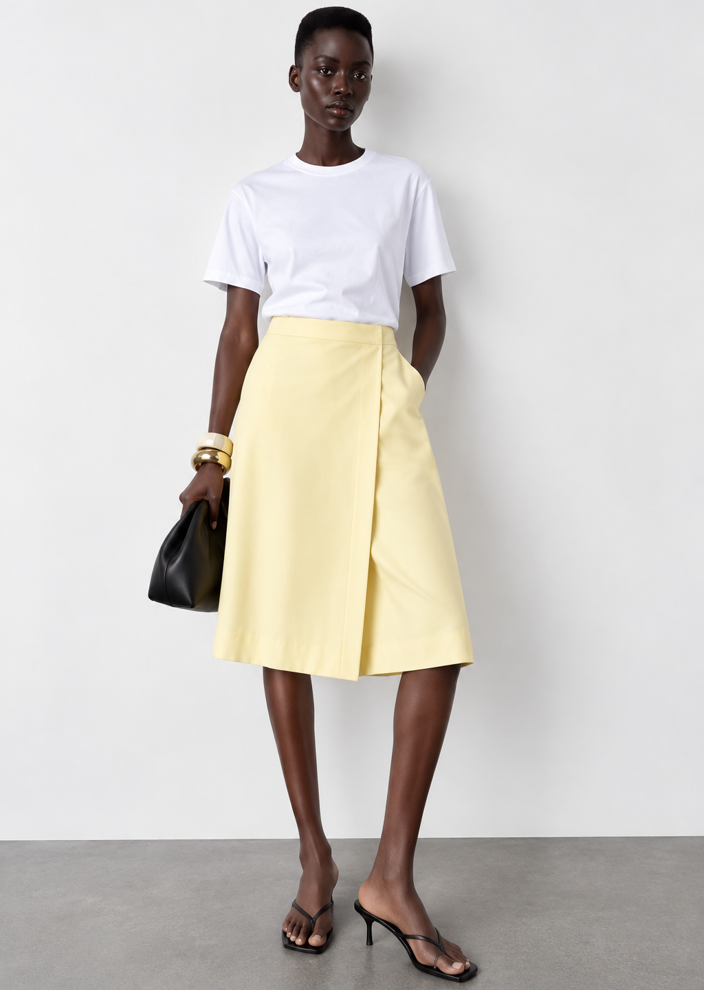 Wrap-Front Culotte Shorts