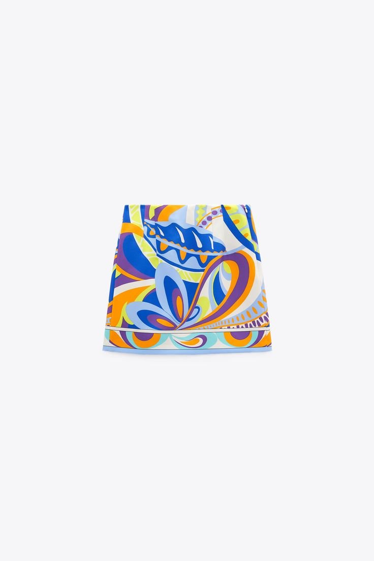 Multicolour Abstract Printed Mini Skirt - Image 4