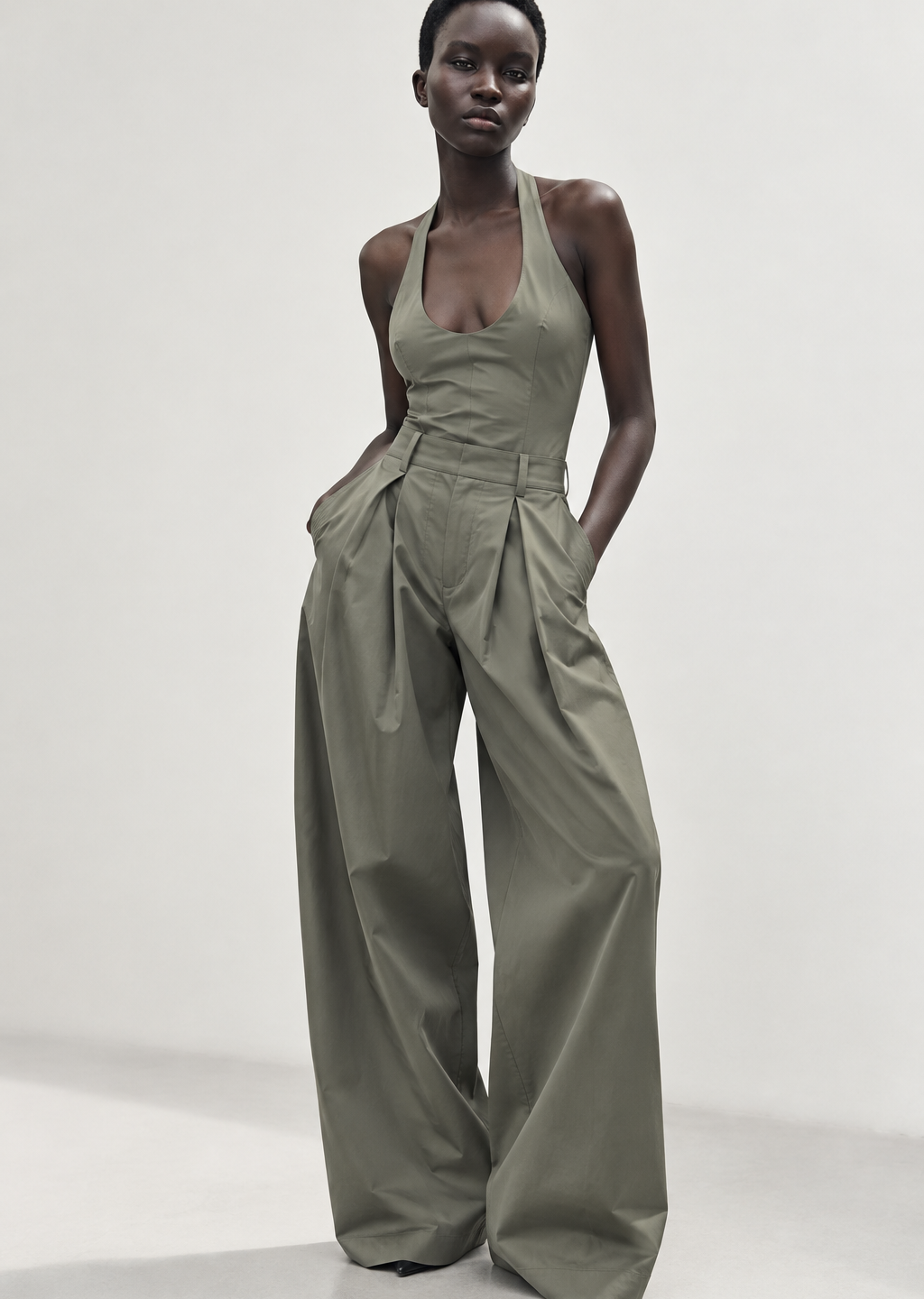 Halter Wide-Leg Jumpsuit