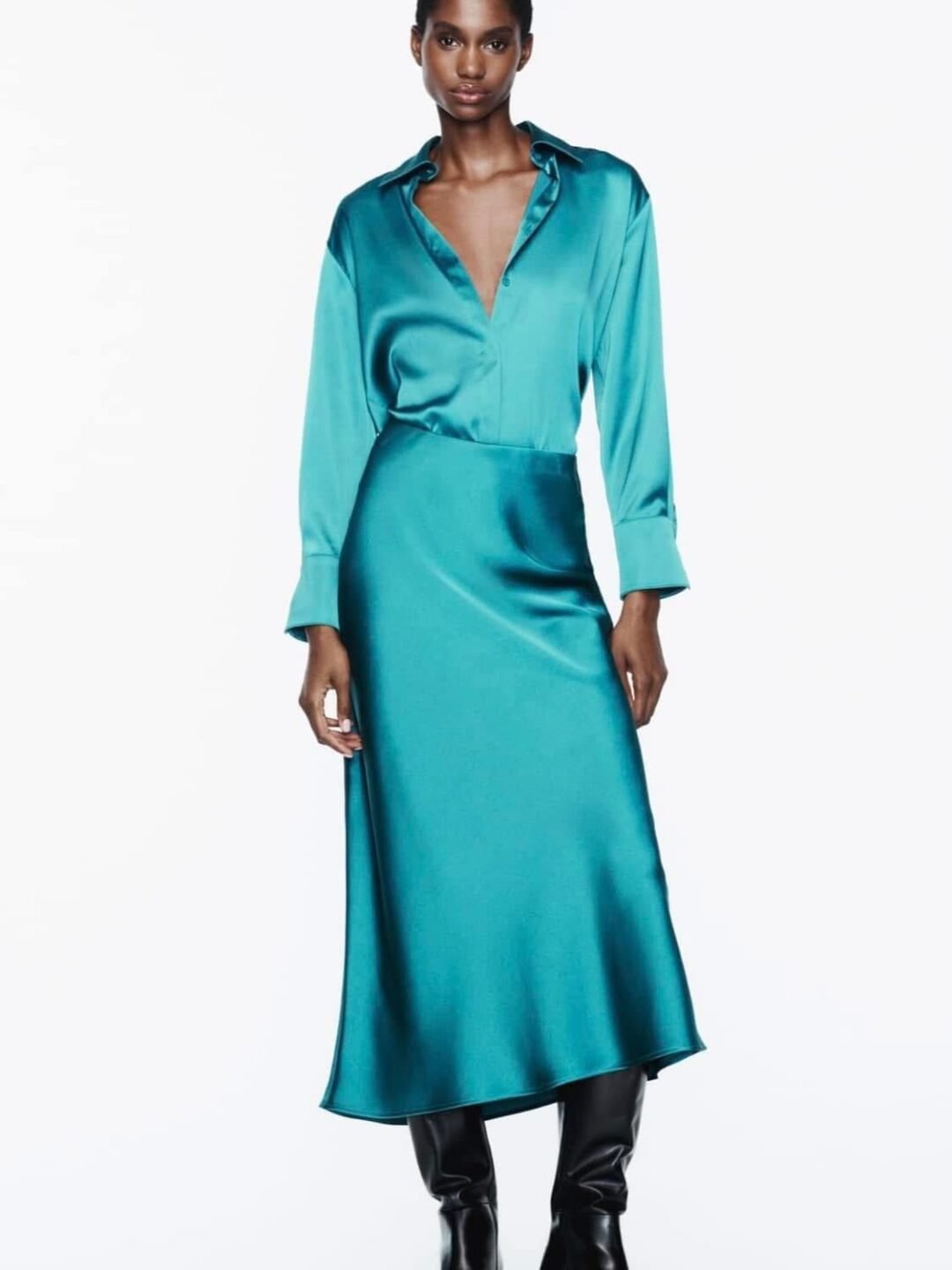 Long Sleeve Satin Shirt