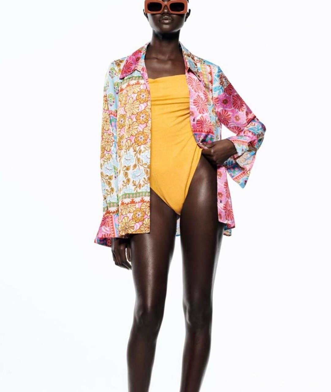 Pink Multi Floral Patchwork Print Shirt