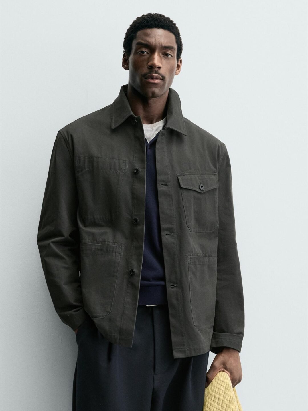 Muted Green Utility Workwear Jacket