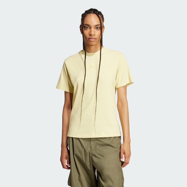 POWDER YELLOW ESSENTIALS WIDE RIB SPRINTER T SHIRT