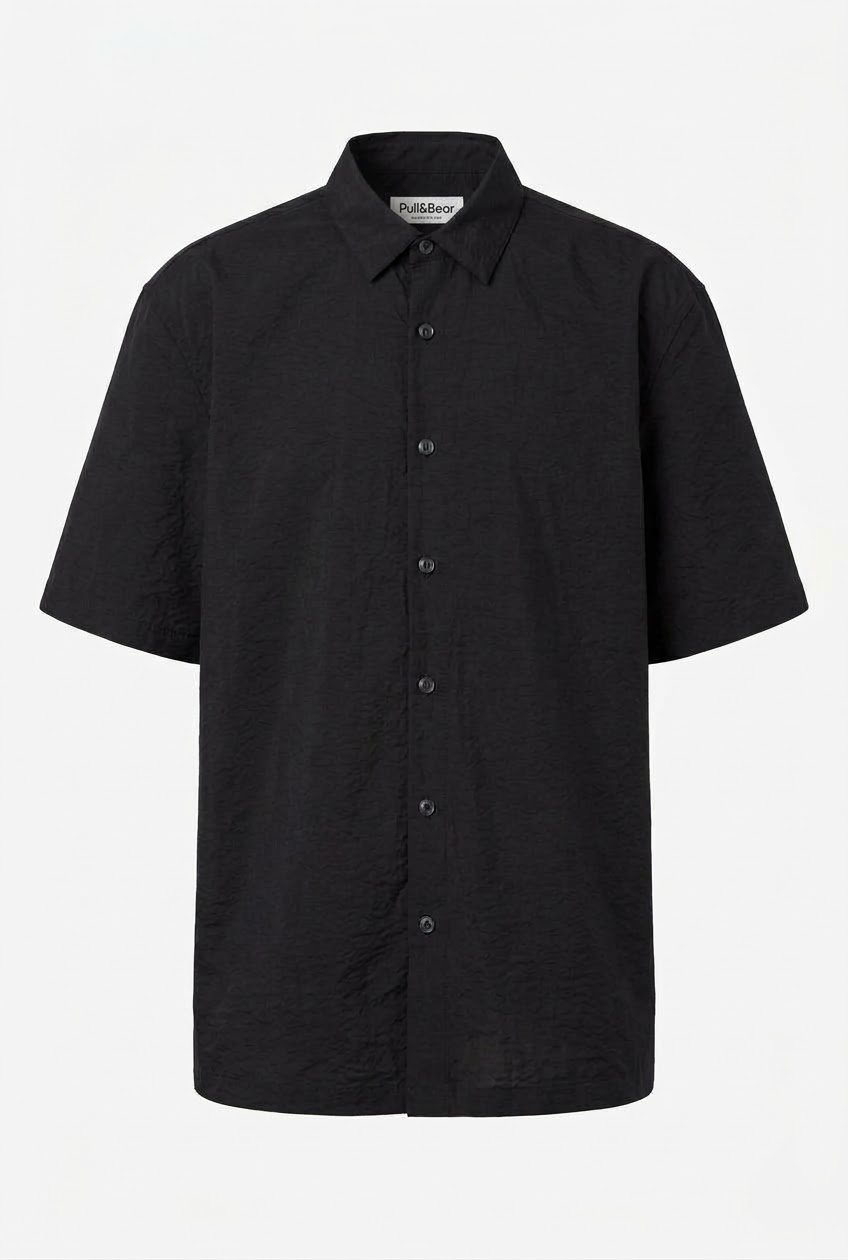 Crinkled Black shirt