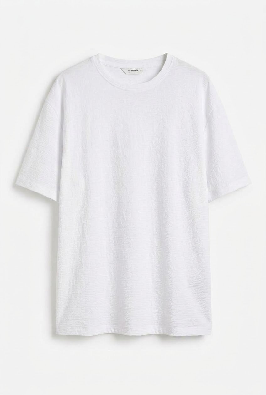 White Crinkle T Shirt