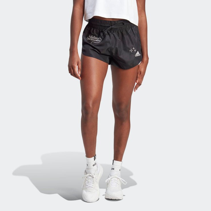 ADIDAS SCRIBBLE WOVEN SHORTS - BLACK