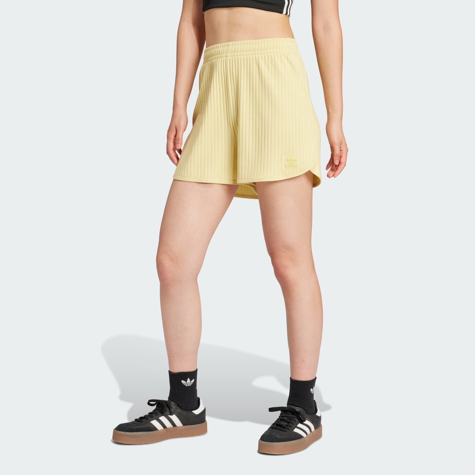 POWDER YELLOW ESSENTIALS WIDE RIB SPRINTER SHORTS - Image 3