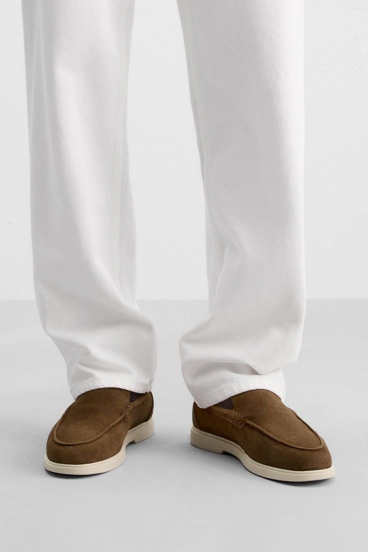 Brown Suede Yacht Loafers
